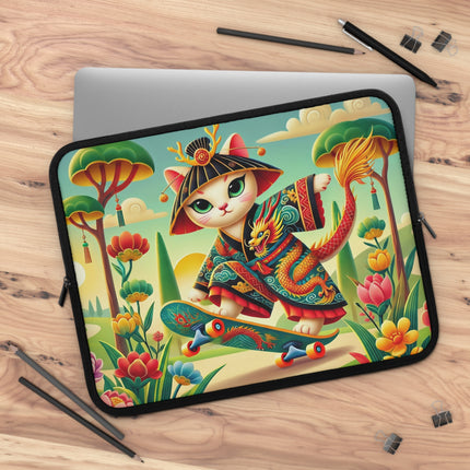 Dragon Dance on Wheels Laptop Sleeve – Bold Adventure & Dynamic Grace