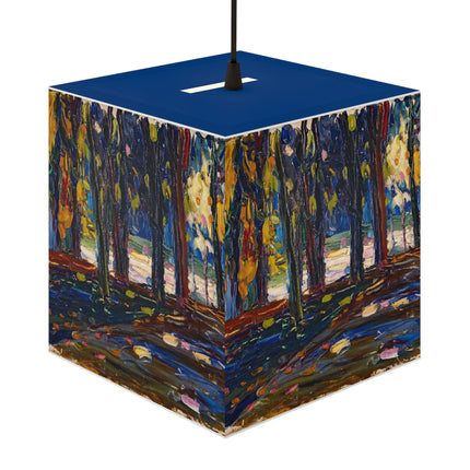 In the park of St. Cloud – Fall II by Wassily Kandinsky Light Cube Lamp