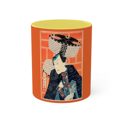 The Actor Kawarasaki Gonjūrō for a Fire Troupe by Tsukioka Yoshitoshi Colorful Mugs, 11oz