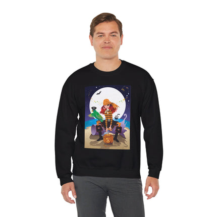 Moonlit Pirate Halloween Unisex Heavy Blend™ Crewneck Sweatshirt