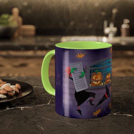 Whimsical Halloween Mischief Colorful Mugs, 11oz