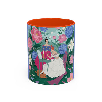 The Ladies Of The Blossoming Vanity Colorful Mugs – Art Deco Floral Elegance