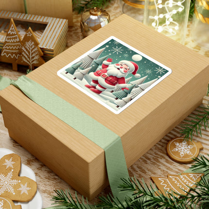 Santa's Joyful Night Kiss-Cut Stickers (4 Sizes)