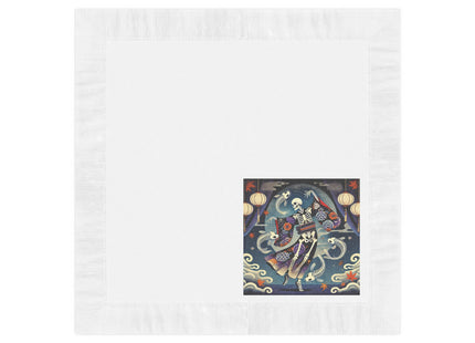 Skeleton Kabuki Performer White Coined Napkins