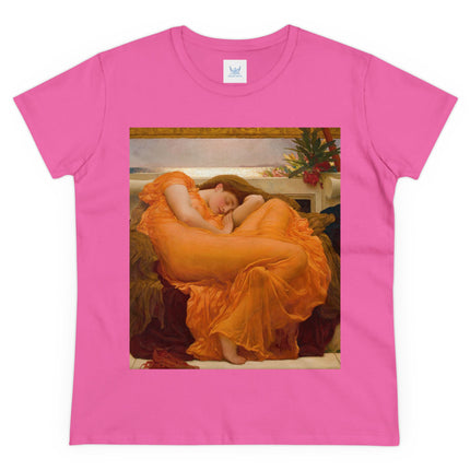 Flaming June by Frederic Leighton Women's Midweight Cotton Tee