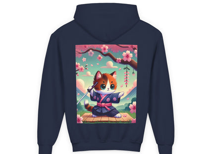 Samurai Kitten Youth Heavy Blend Hooded Sweatshirt