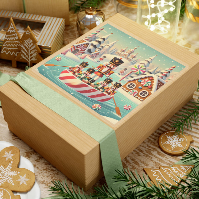 Nutcracker Candy-Striped Adventure Kiss-Cut Stickers (4 Sizes)