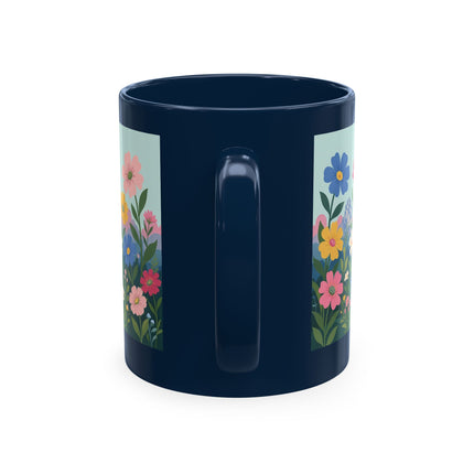 🌼🪭 The Lady Of The Grand Flower Garden Ceramic Mug – Art Deco Garden Whimsy