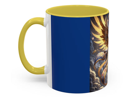 Valkyrie Descending Through Storm Colorful Mugs (11oz, 15oz)