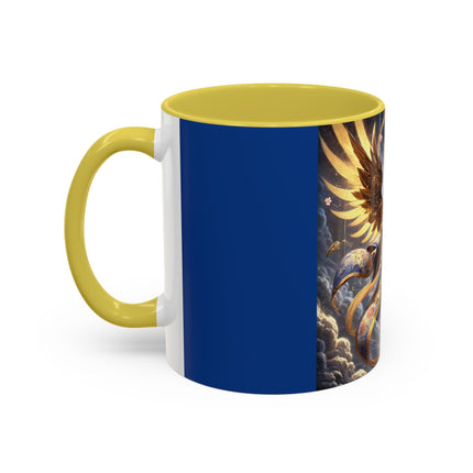 Valkyrie Descending Through Storm Colorful Mugs (11oz, 15oz)