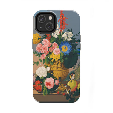 🌺🐦 The Garden Of Golden Birds Phone Case – Art Deco Floral Elegance