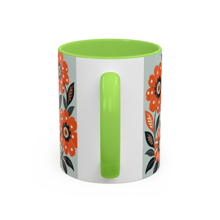 🧳🌼 The Grand Floral Voyage Colorful Mug – Art Deco Travel Elegance