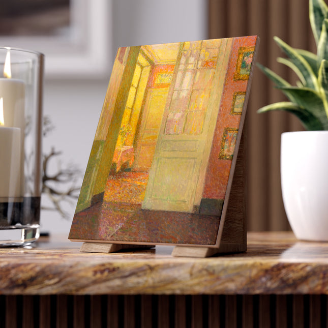 Interior, Window Light by Henri Le Sidaner Ceramic Tile