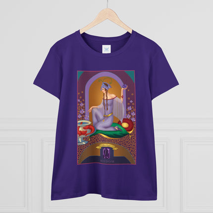 February & Amethyst (from the Gem Series) by Sofia Chiostri Women's Midweight Cotton Tee