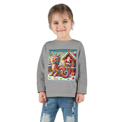 The Playful Dragon's Christmas Toddler Long Sleeve Tee