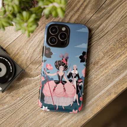 🌹🎭 The Rose Masquerade Promenade Phone Case – Art Deco Floral Elegance