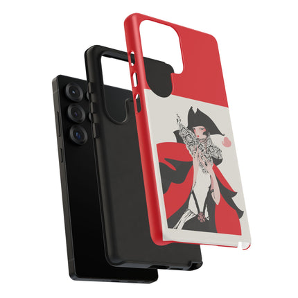 Crimson Masquerade Phone Case – Dramatic Grace & Bold Elegance