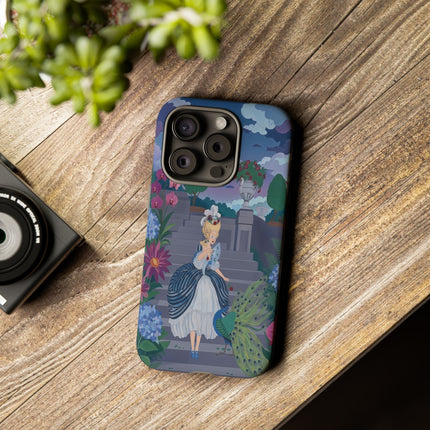 🦚🌸 The Peacock Garden Terrace Phone Case – Art Deco Floral Elegance
