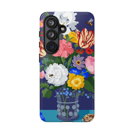 Midnight Floral Bouquet Phone Case – Vibrant Blooms & Enchanted Garden