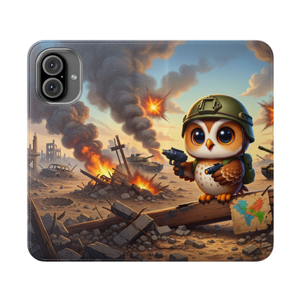 🦉🌟 The Owl on the Front Lines Flip Case – Courage & Quiet Strength