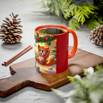 Naughty or Nice Kitten Christmas Colorful Mugs (11oz, 15oz)