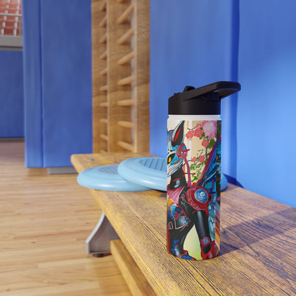 Cyberpunk Chic Stainless Steel Water Bottle