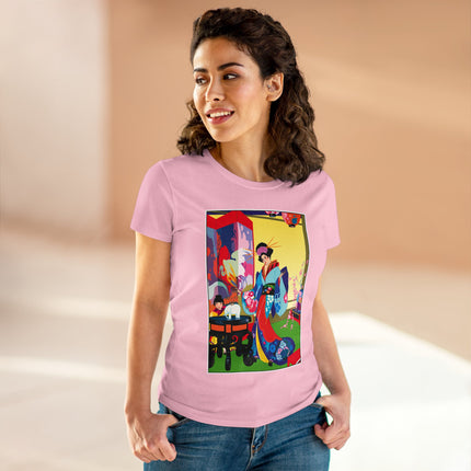 A Timeless Journey by Umberto Brunelleschi Women's Midweight Cotton Tee