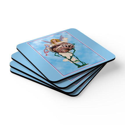 Enchanting Serenity Corkwood Coaster Set