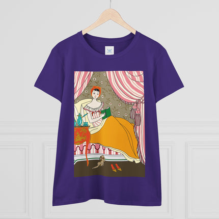 A Moment of Elegance and Comfort Women's Midweight Cotton Tee