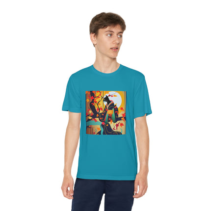 Black Cat in Kimono Youth Competitor Tee