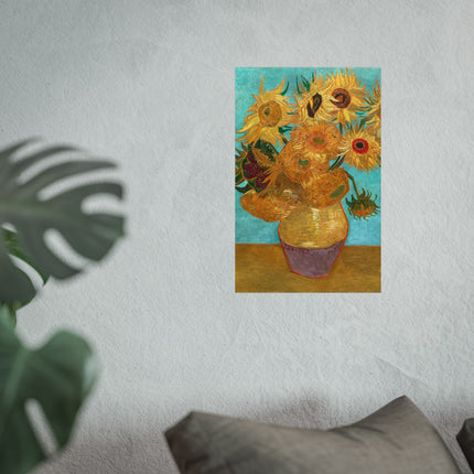 Vase with Twelve Sunflowers by Vincent Van Gogh Fine Art Posters
