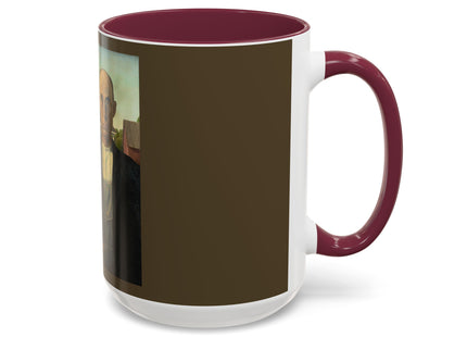 American Gothic by Grant Wood Colorful Mugs (11oz, 15oz)