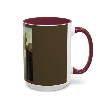American Gothic by Grant Wood Colorful Mugs (11oz, 15oz)