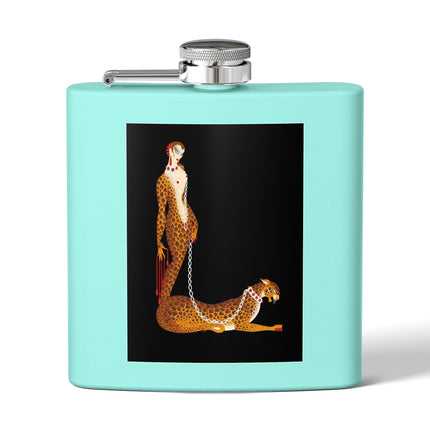 Leopard Queen Stainless Steel Flask – Wild Beauty & Art Deco Glamour