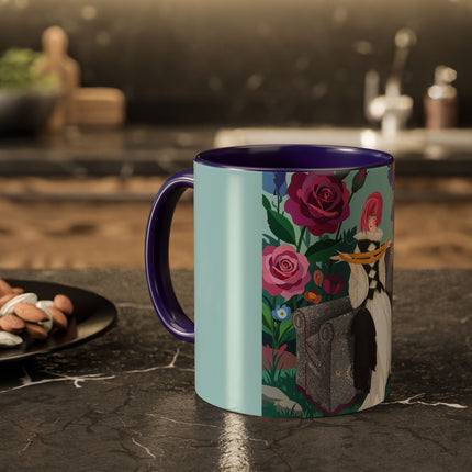 The Lady Of The Garden Tea Colorful Mugs – Art Deco Floral Elegance