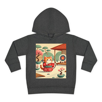 Archer Kitten in the Zen Garden Toddler Pullover Fleece Hoodie