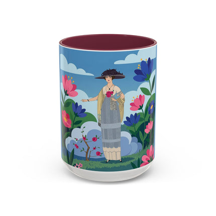 Garden Of New Beginnings Colorful Mugs – Art Deco Floral Elegance