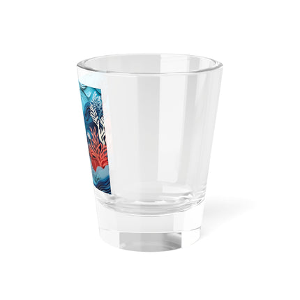 Enchanting Underwater Scene Shot Glass, 1.5oz