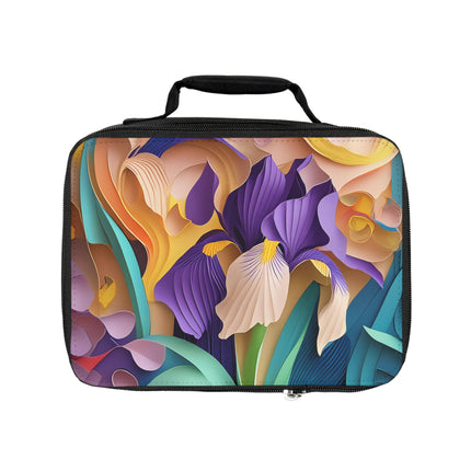 The Elegant Iris Flower Lunch Bag