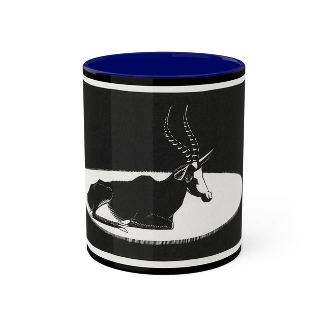 “Goat” (“Blesbok”) by Samuel Jessurun de Mesquita Colorful Mugs, 11oz