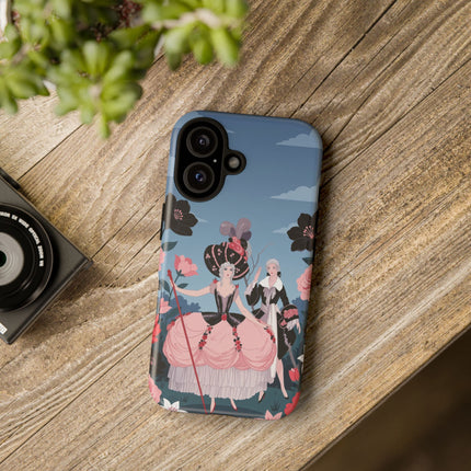 🌹🎭 The Rose Masquerade Promenade Phone Case – Art Deco Floral Elegance