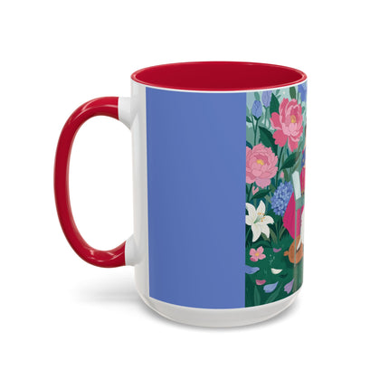 The Ladies Of The Blossoming Vanity Colorful Mugs – Art Deco Floral Elegance