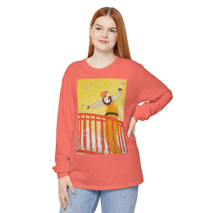 La Passerelle by Charles Martin Garment-dyed Long Sleeve T-Shirt