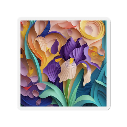 The Elegant Iris Flower Die-Cut Magnets (5 Sizes)