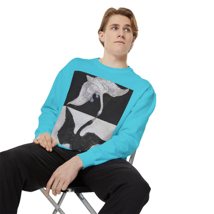 The Swan by Hilma af Klint Garment-Dyed Sweatshirt