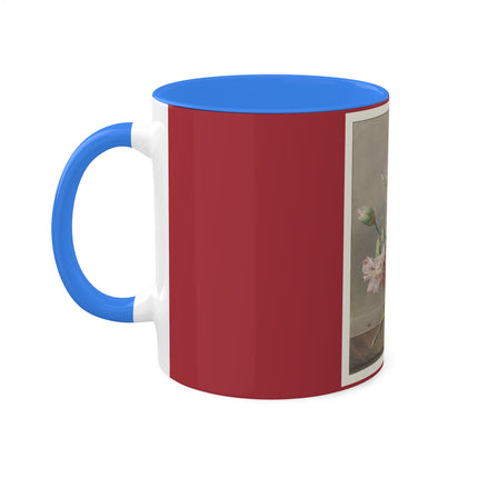 Floral Still Life by Georgius Jacobus Johannes van Os Colorful Mugs, 11oz