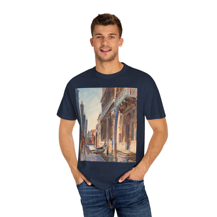 Gondola Moorings on the Grand Canal by John Singer Sargent  Unisex Garment-Dyed T-shirt