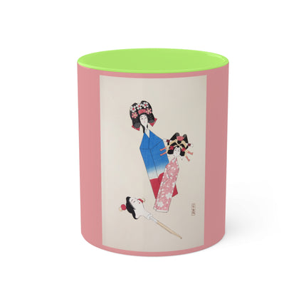 Illustrations of Japanese Toys Pl.001 by Kawasaki Kyosen Colorful Mugs, 11oz