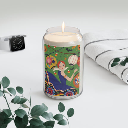🏮🎃 The Lady Of Halloween Lanterns Scented Soy Candle – Colorful Art Deco Halloween Charm
