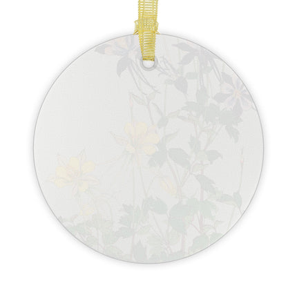 Aquilegia Flower by Tanigami Kônan Glass Ornament